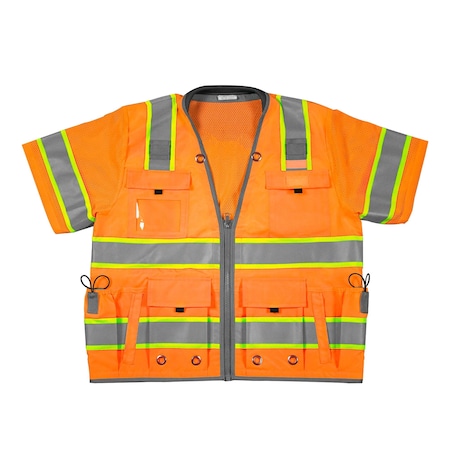 2W International SURVEYOR PRO VEST, Orange, 3XL SP314C-3